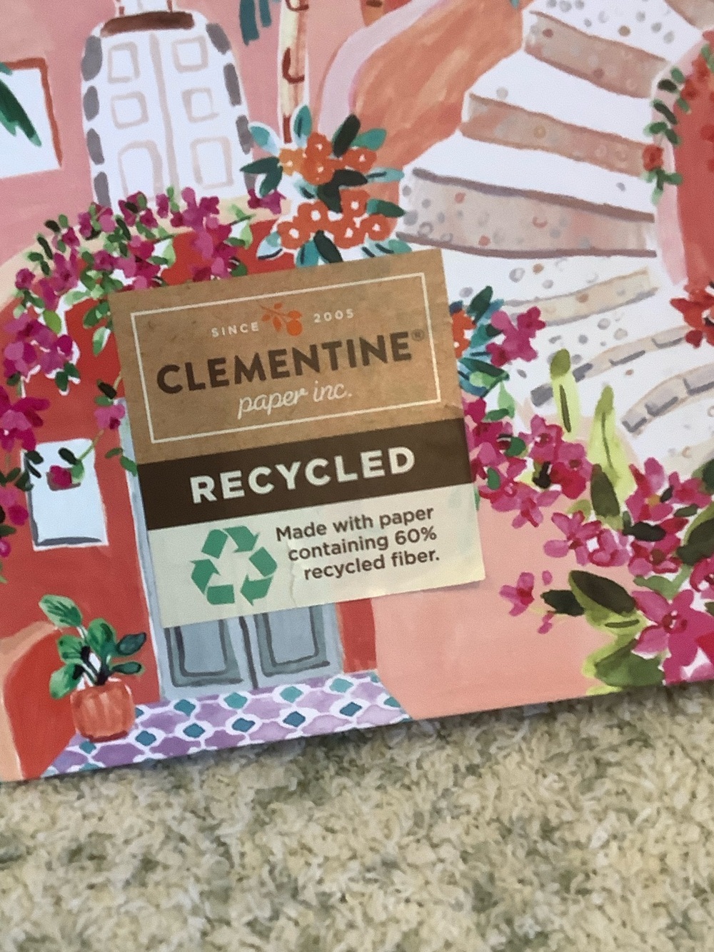 Clementine Tropical Carribean Floral Spiral Notebook Lined Journal NWT ~120pgs - Picture 16 of 16